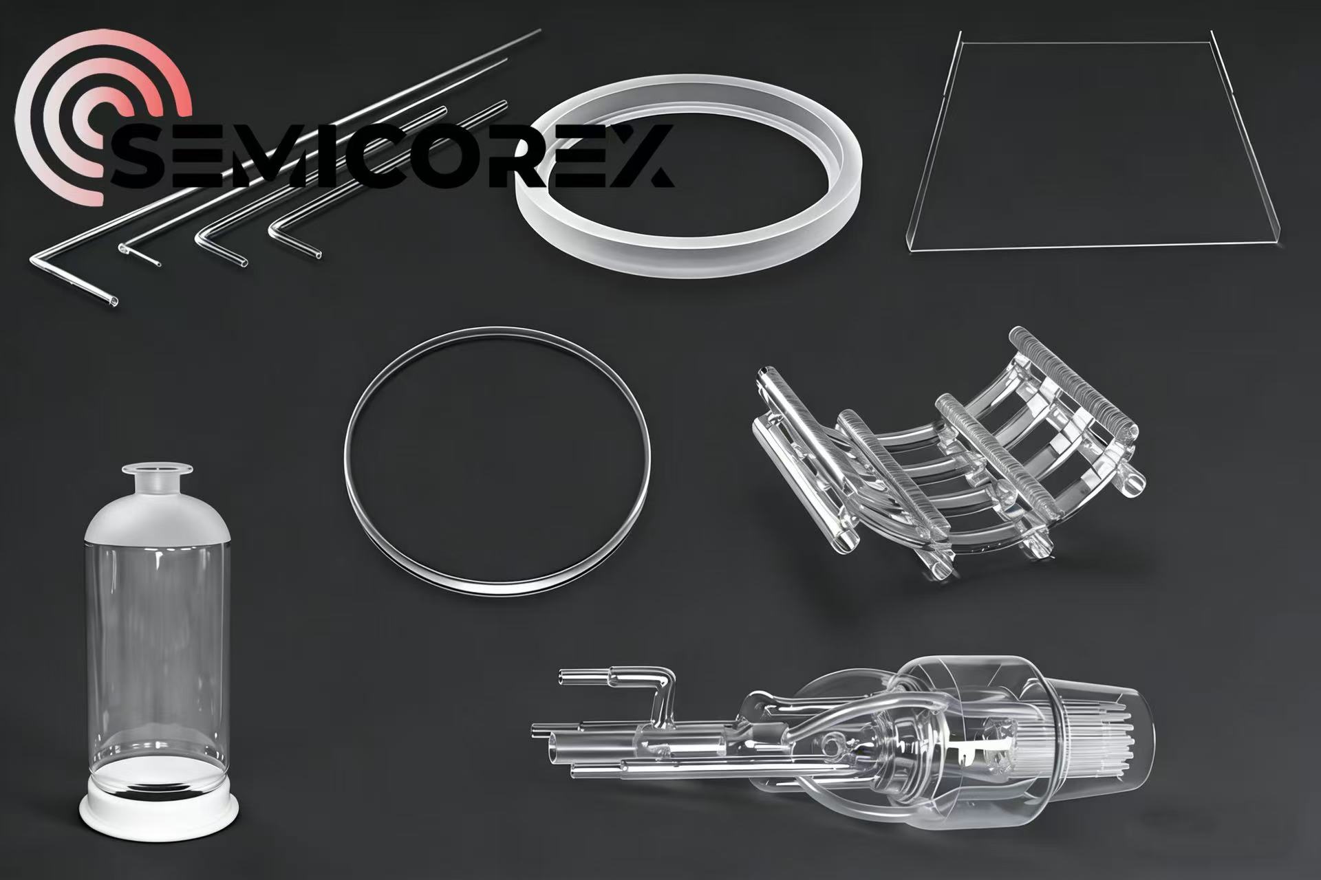 सामान्य सेमीकंडक्टर क्वार्ट्ज़ घटक और अनुप्रयोग